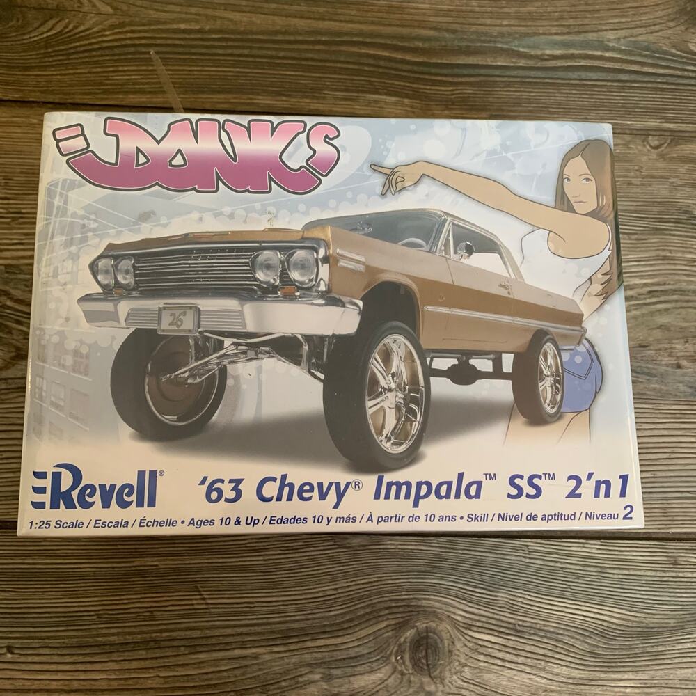 Sealed Revell Donks '63 1963 Chevy Impala SS 2-n-1 1:25 Model Kit 85-2057